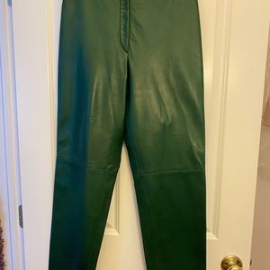 Green Leather Pants